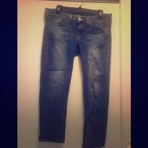 True Religion cropped jeans
